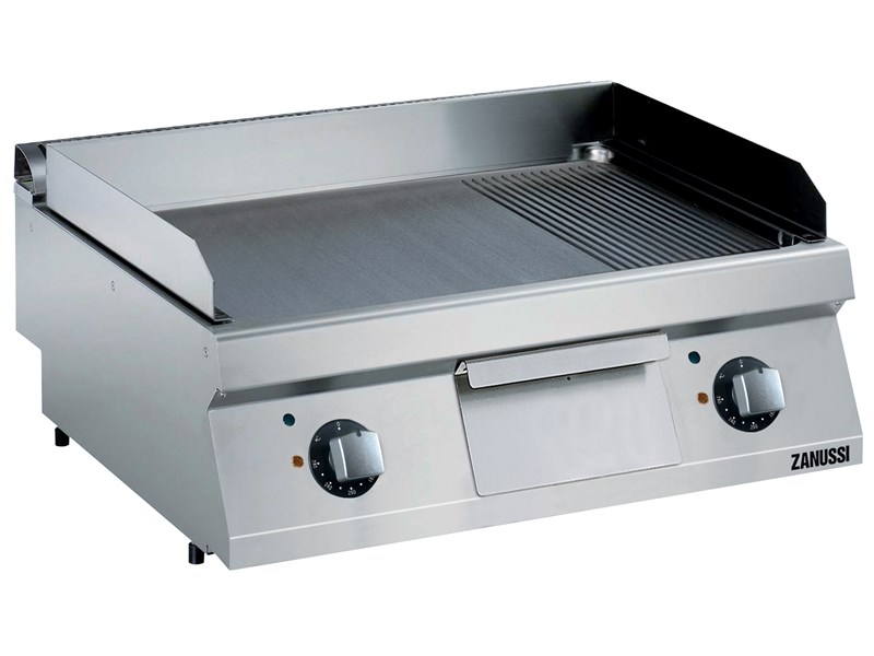 Zanussi stegeplade glat/rillet krom 800 mm-0 Zanussi stegeplade glat/rillet krom 800 mm-0